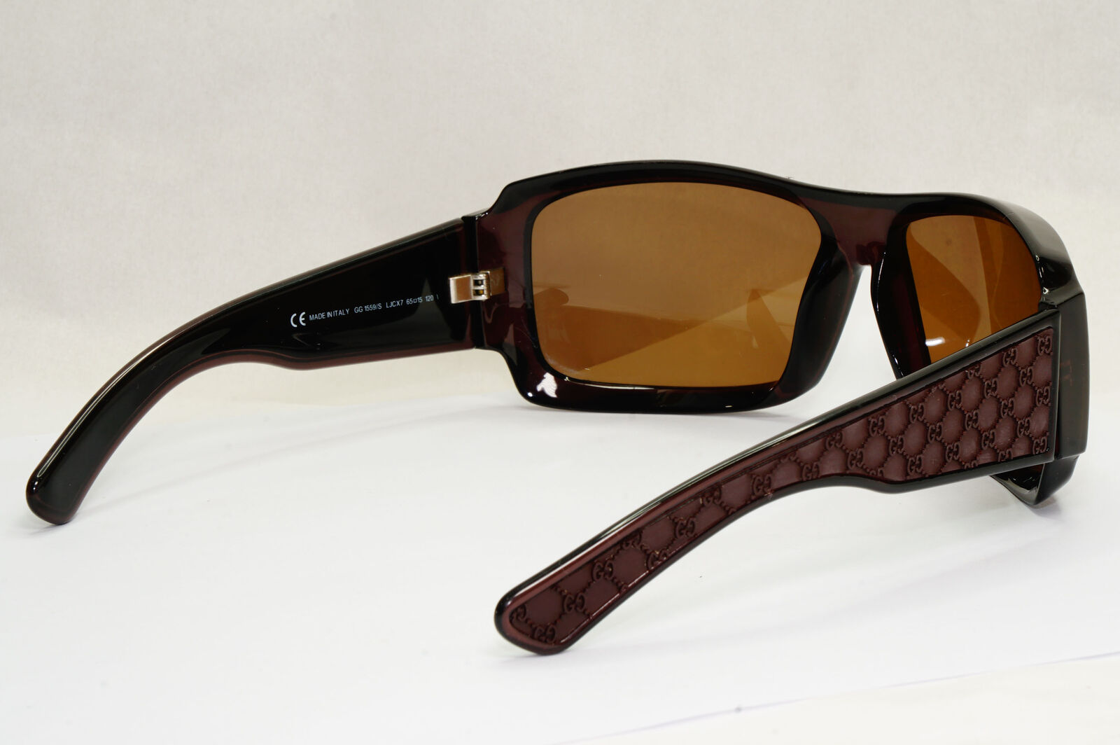 Gucci Sunglasses 2003 Vintage Monogram Brown Wrap Square GG 1559/S LJCX7 190224