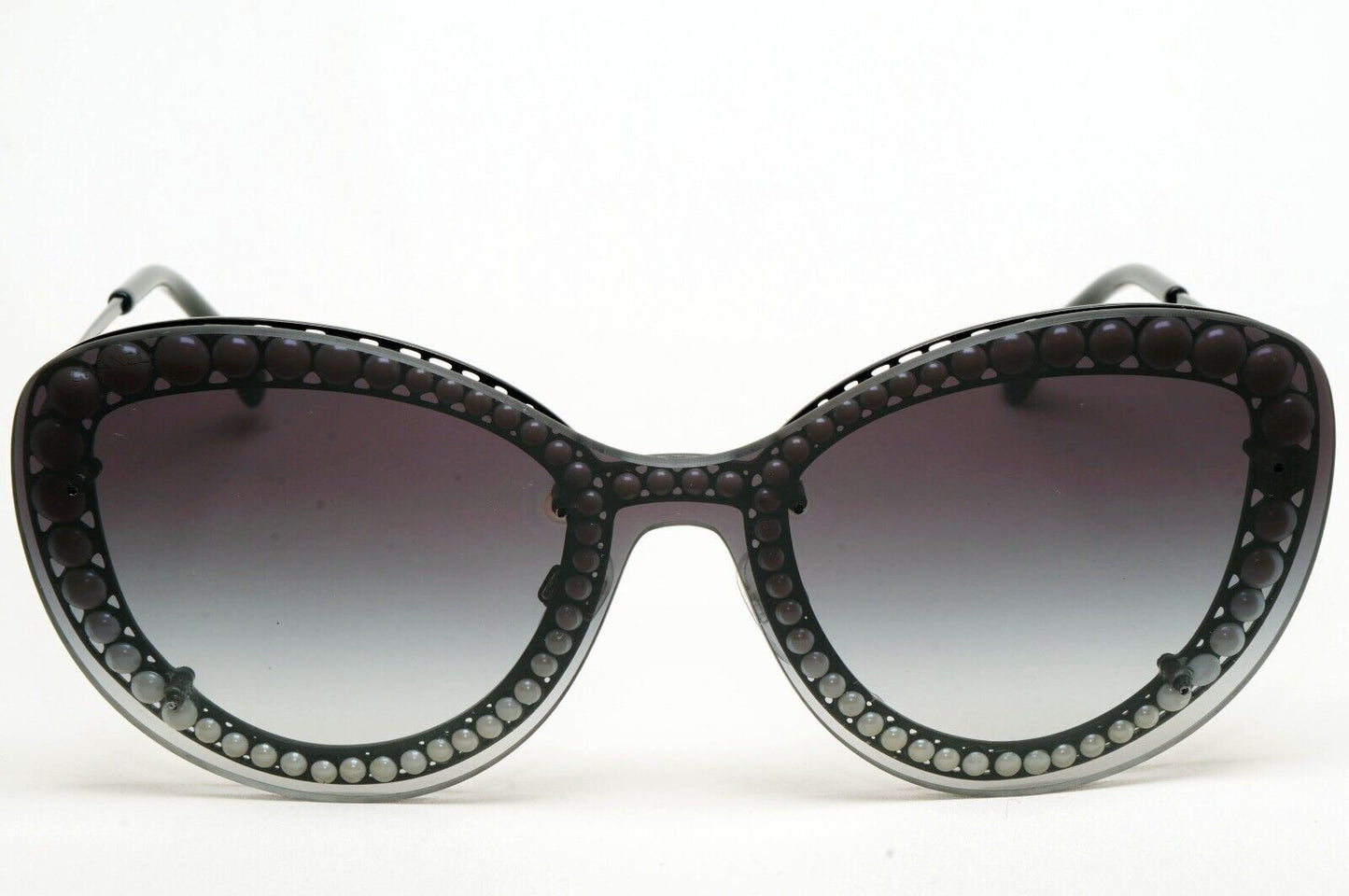 Chanel Sunglasses Pearl Black Grey Smoke Shield Visor 4236-H c.101/S6 261124
