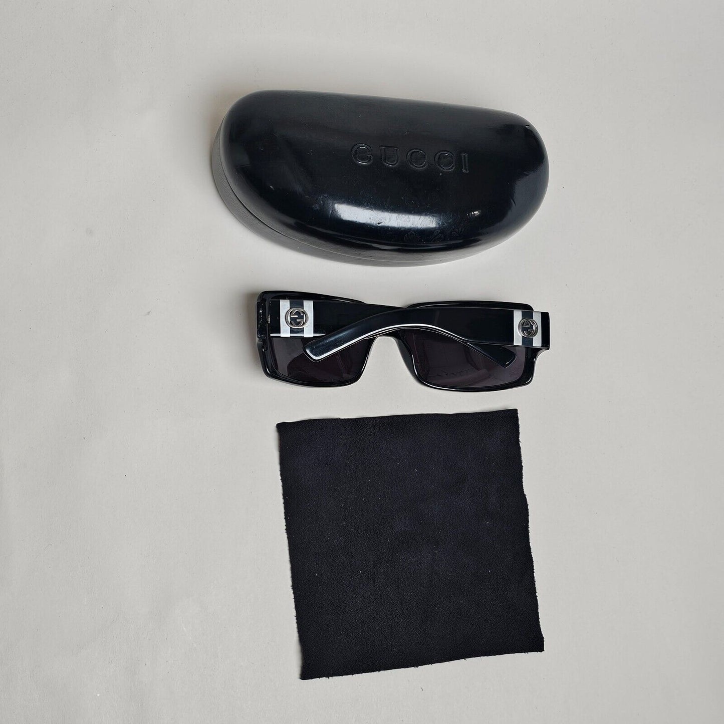 Gucci Sunglasses 2004 Vintage Black Wrap Square Retro GG 2563/S Z8P 60mm 180125