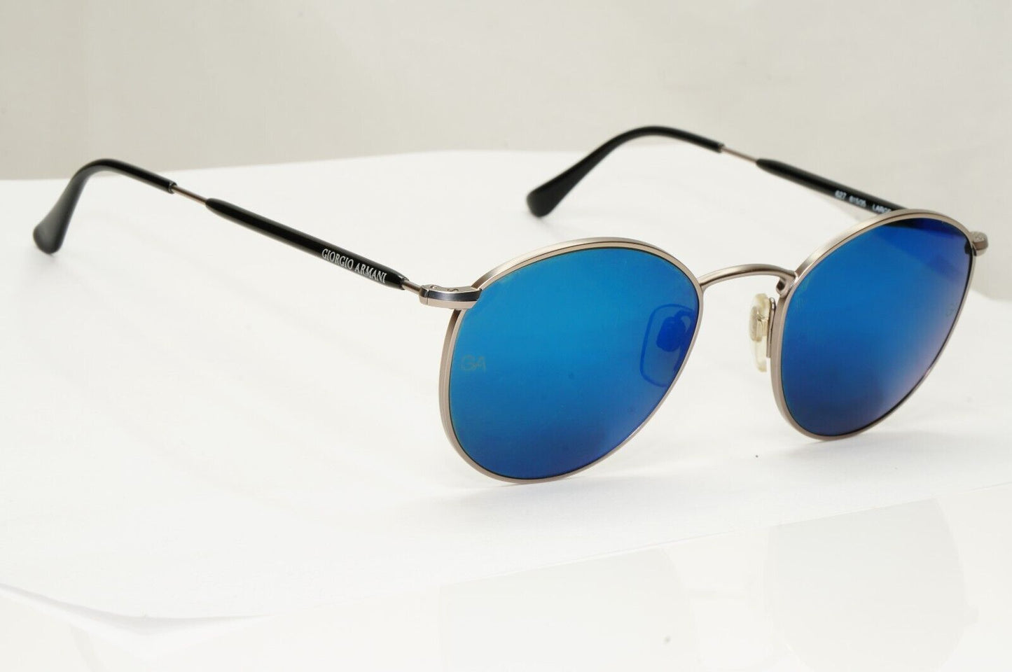 Giorgio Armani 1997 Vintage Sunglasses Blue Mirror Glass Silver 627 815/35 51mm
