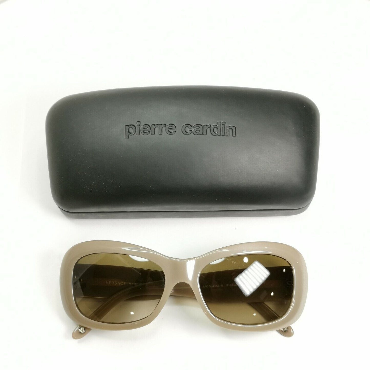 Versace Brown Square Sunglasses Womens Crystal Toffee MOD 4155-B 817/13 310122