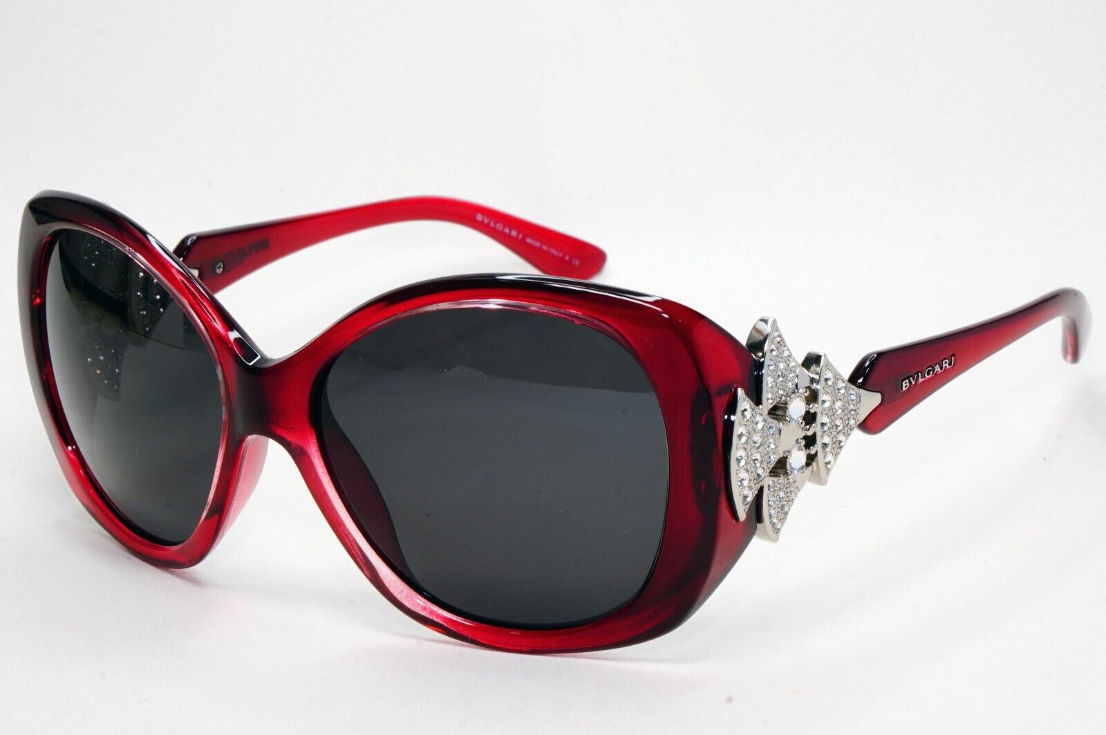 Bvlgari Sunglasses 2015 Dark Red Black Crystal Diamante 8126-B 1001/11 311024