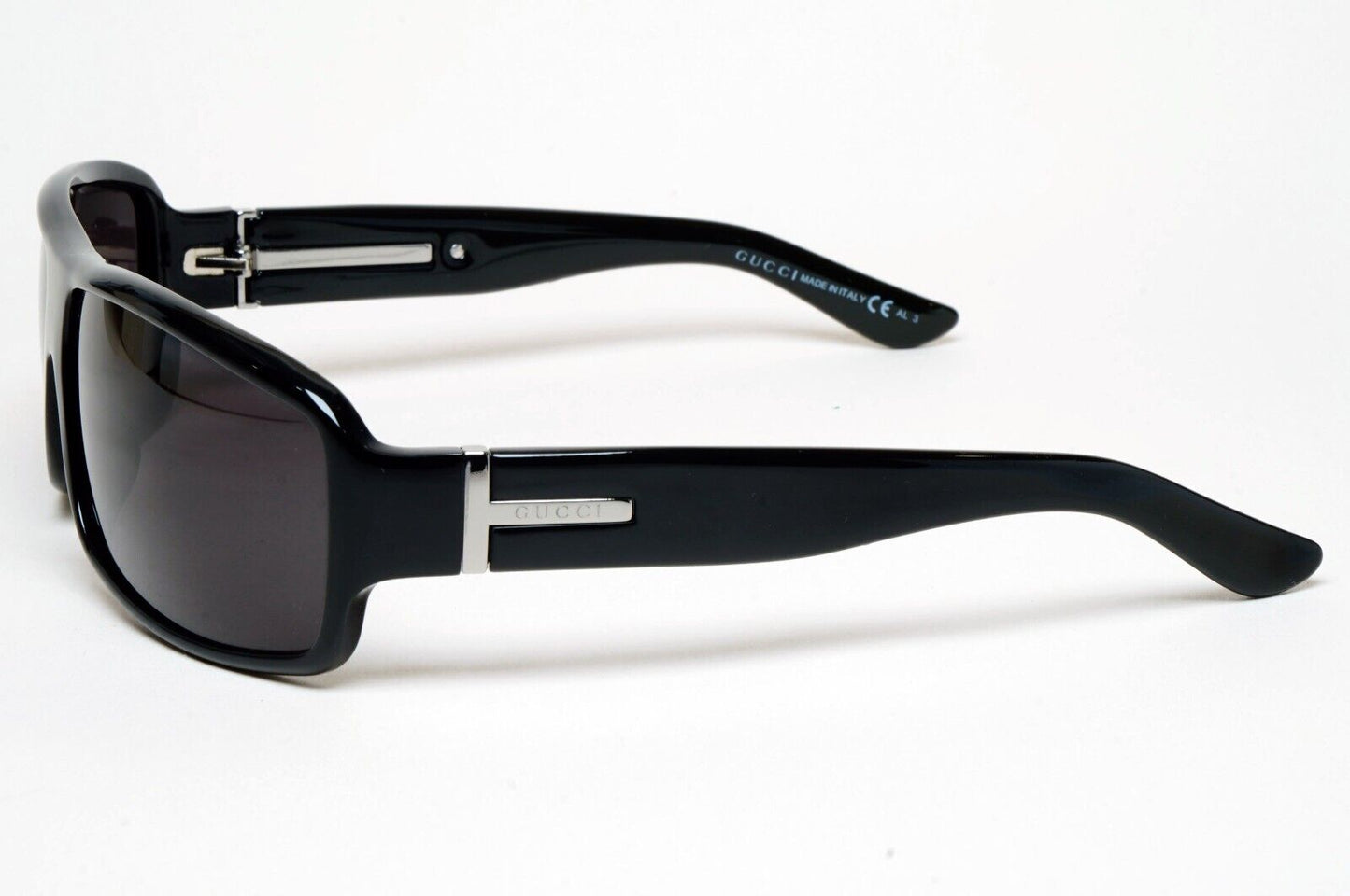 Gucci Sunglasses 1999 Vintage Black Rectangle Wrap GG 1619/S 807Y2 290125