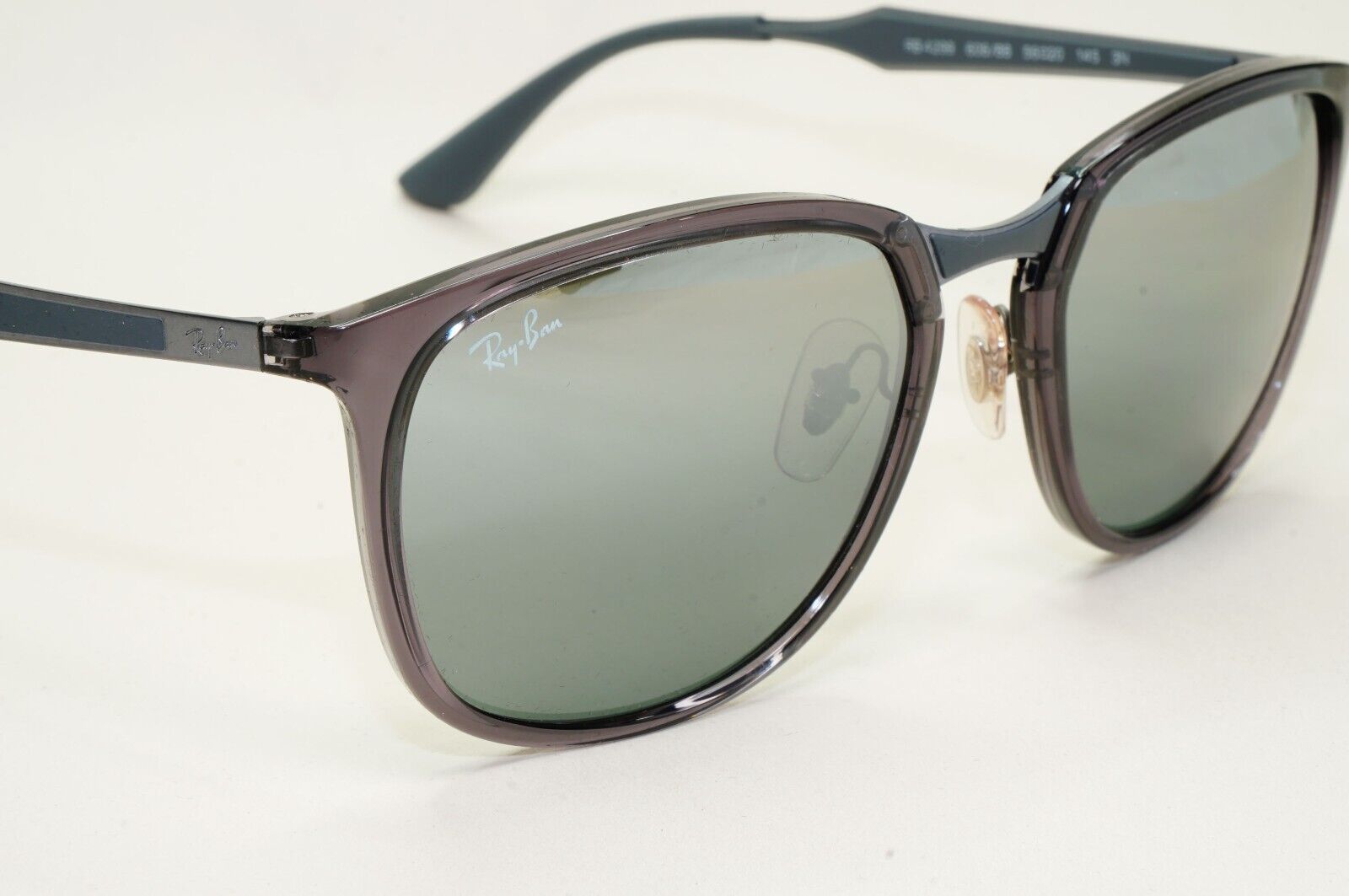 Ray-Ban Sunglasses Grey Transparent Silver Mirror Square RB 4299 606/88