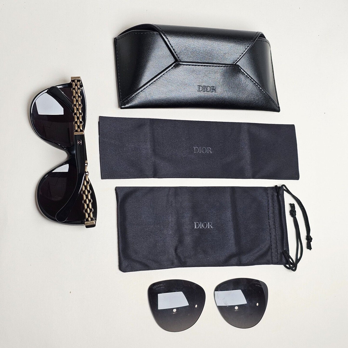 Chanel Sunglasses Black Chain Bronze Square 5326 c.501/S8 58mm 241124