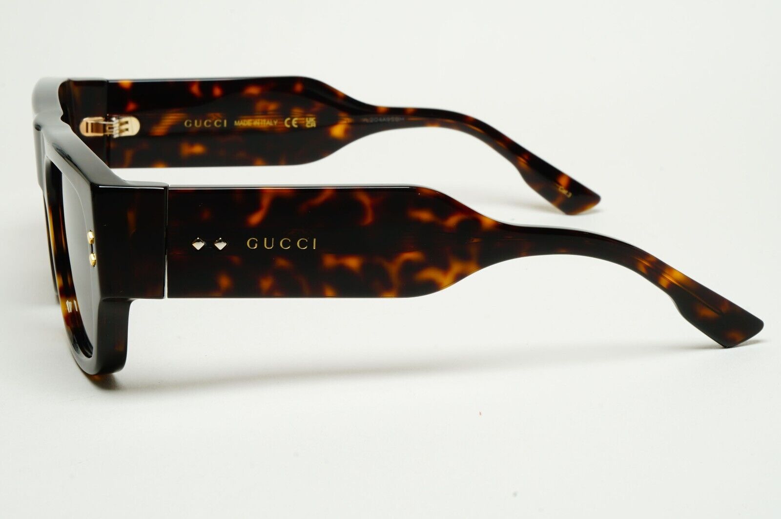 Gucci Sunglasses 2023 Brown Tortosise Square Heavy Thick GG1262S 002 290125