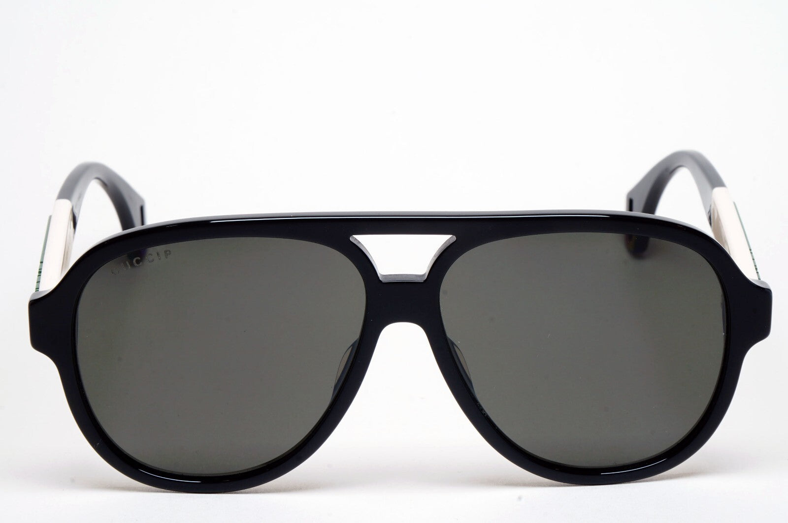 Gucci Sunglasses 2019 Black Polarised Pilot White Red GG 0463S 002 58mm 070325