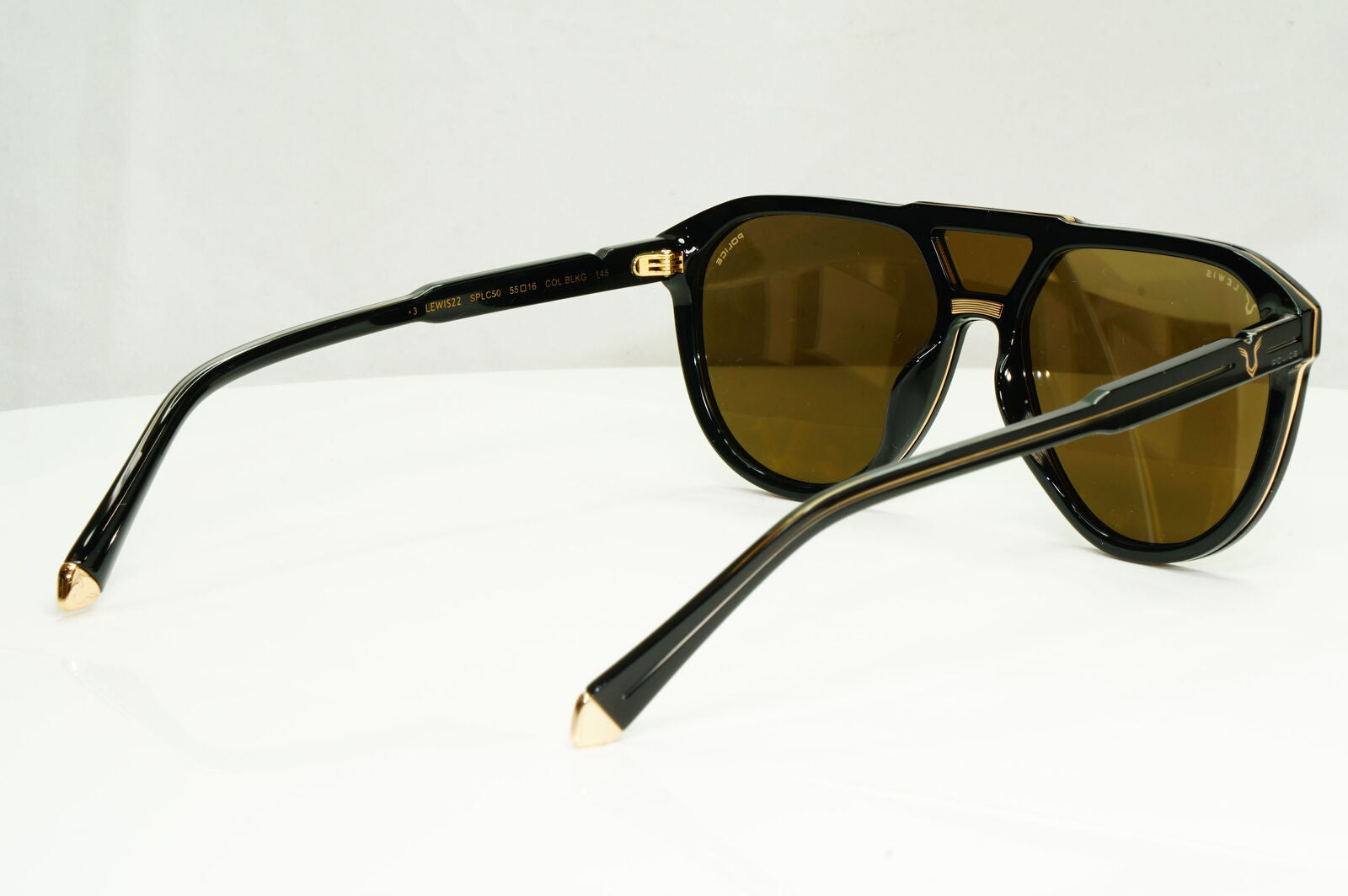 Police Lewis Hamilton F1 Sunglasses Black Gold Mirror Pilot 22 SPL C50 COL BLKG