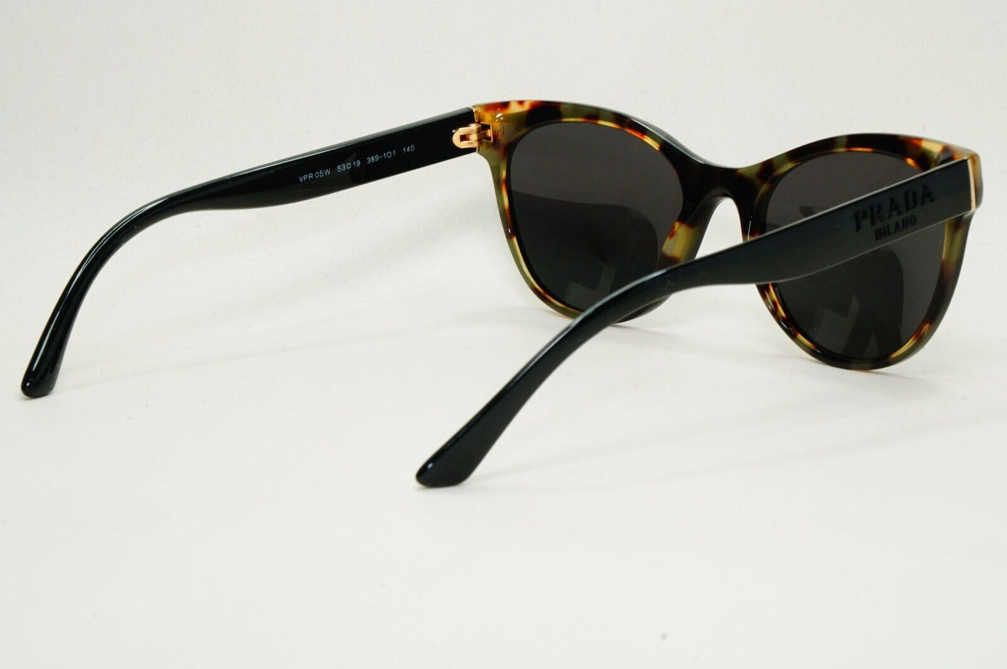 Prada Sunglasses Black Brown Tortoise Womens PR05WV VPR 05W 389-1O1 53mm