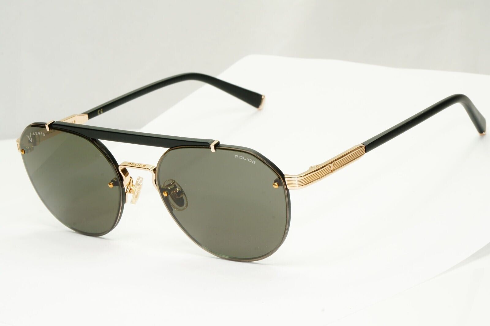 Police Lewis Hamilton F1 Sunglasses Gold Green Pilot SPL E19 COL 0302 54mm [a]