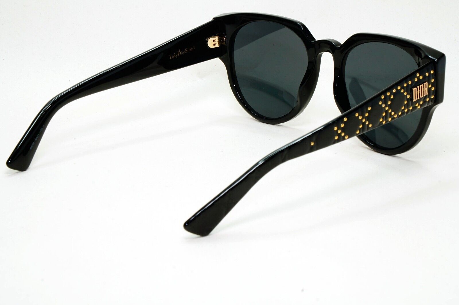 Dior Sunglasses 2019 Black Gold Lady Dior Studs 3 Square 807IR 311024