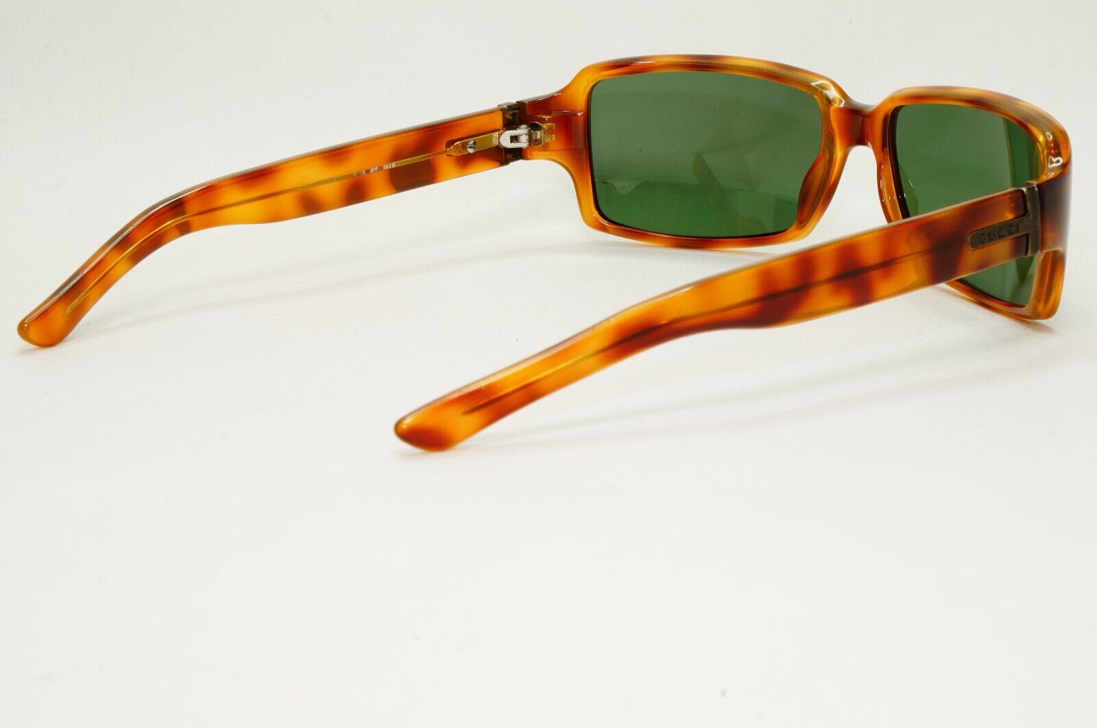 Gucci Sunglasses 1997 Vintage Brown Green Rectangle Small GG 1451/S 8PP 041124