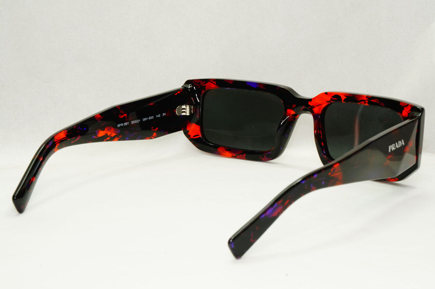 Prada Sunglasses Symbole Black Orange Blue Grey Square PR06YS SPR 06Y 06V-5S0