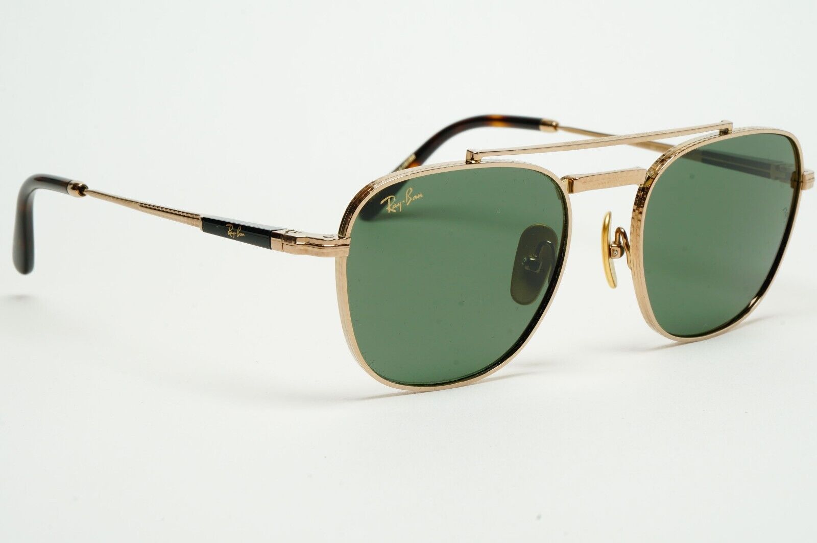 Ray-Ban Sunglasses Frank II Titanium Gold Green Square RB 8258 3138/52 51mm