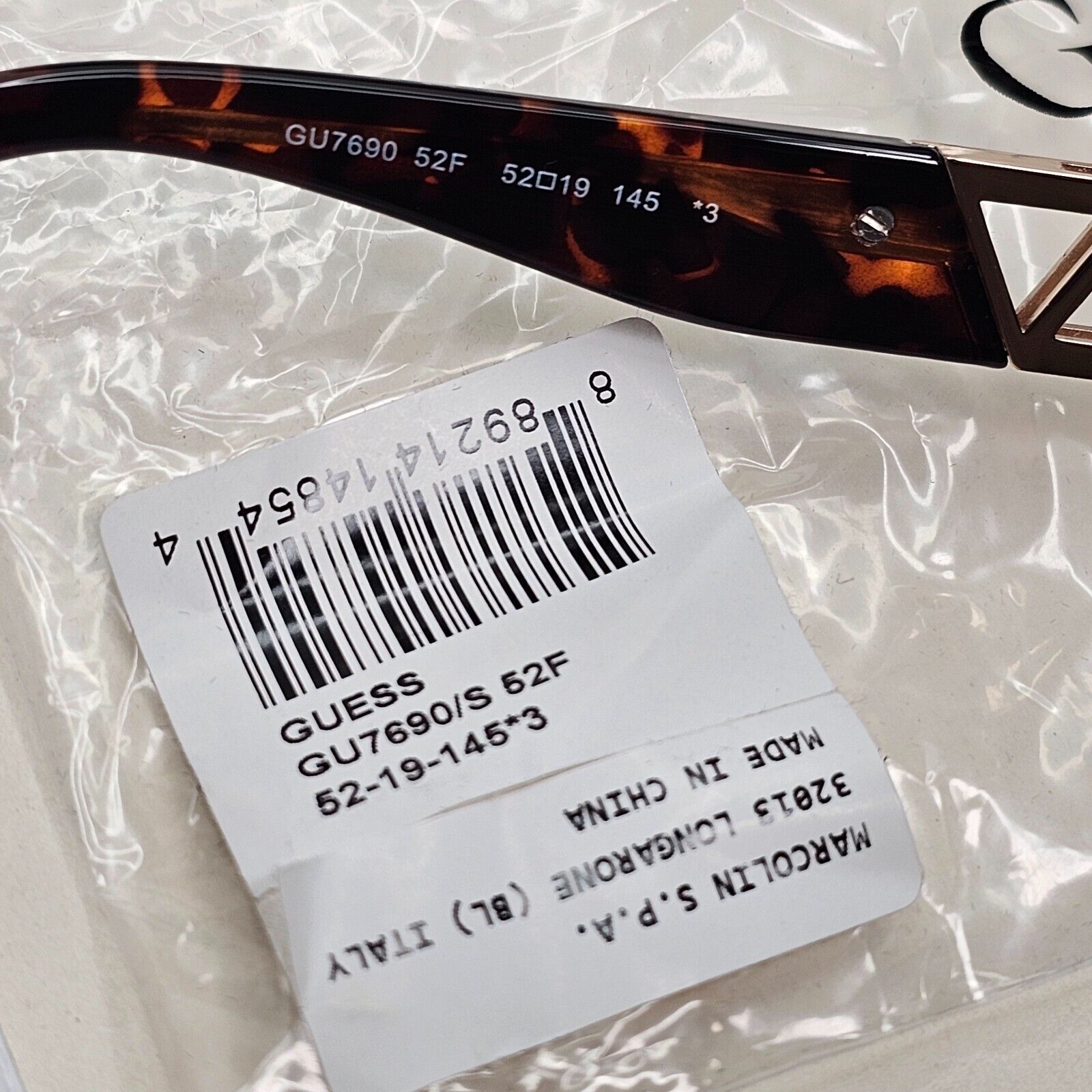 Guess Sunglasses Brown Gradient Tortoise Gold GU 7690 52F 301024