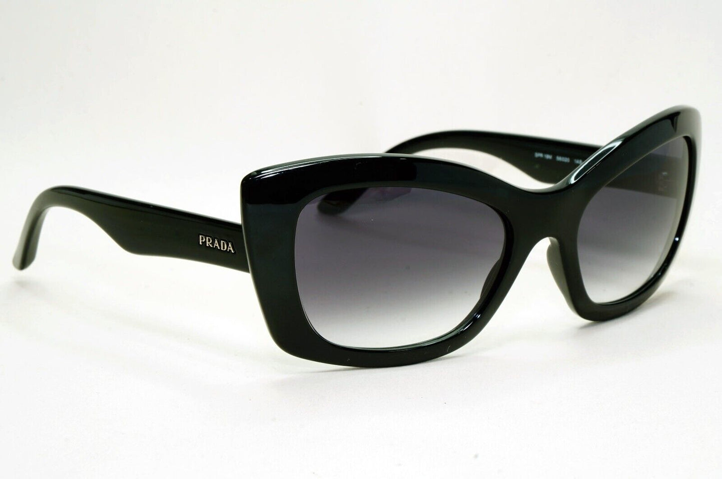 Prada Sunglasses Black Cat Eye Grey Gradient PR19MS SPR 19M 1AB-3M1 091124
