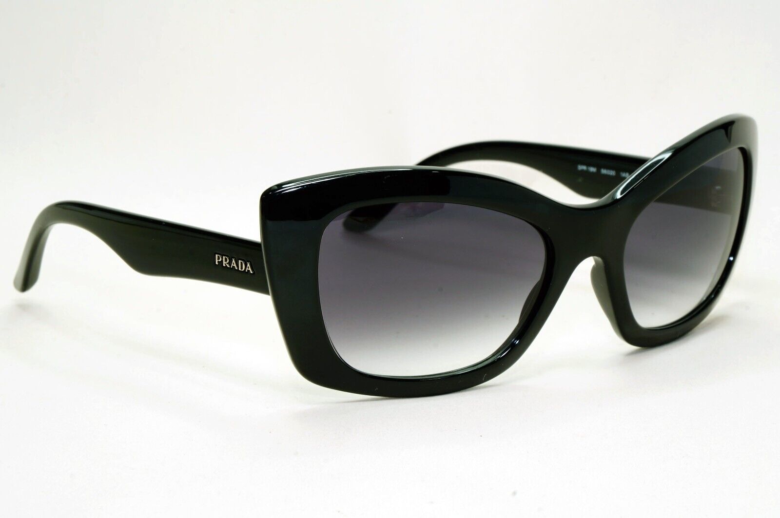 Prada Sunglasses Black Cat Eye Grey Gradient PR19MS SPR 19M 1AB-3M1 091124