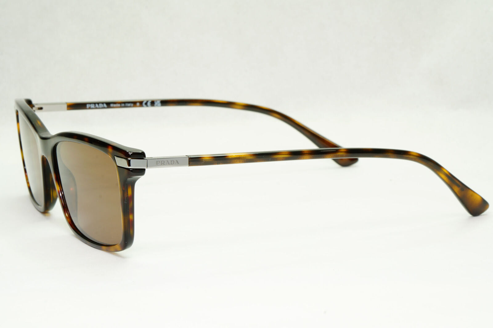 Prada Sunglasses Brown Square Tortoiseshell PR03YV VPR 03Y 2AU-1O1 56mm