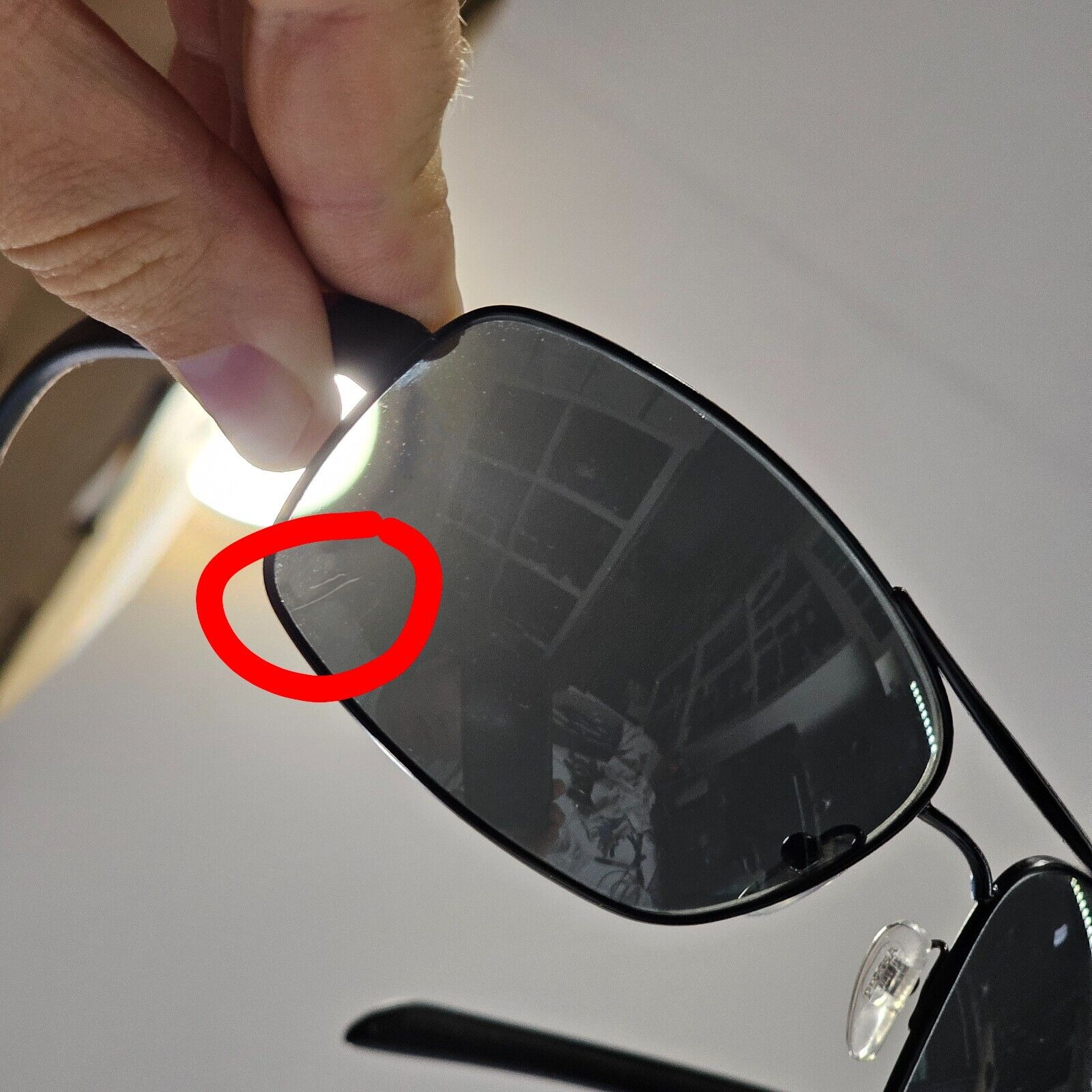 Prada Sunglasses Black Square Square Metal Sport Red Stripe SPS 54I 1BO-1A1 [D]