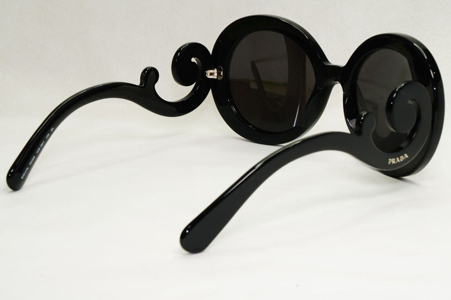 Prada Sunglasses Baroque Swirl Round Black PR27NS SPR 27N 1AB-3M1 180324