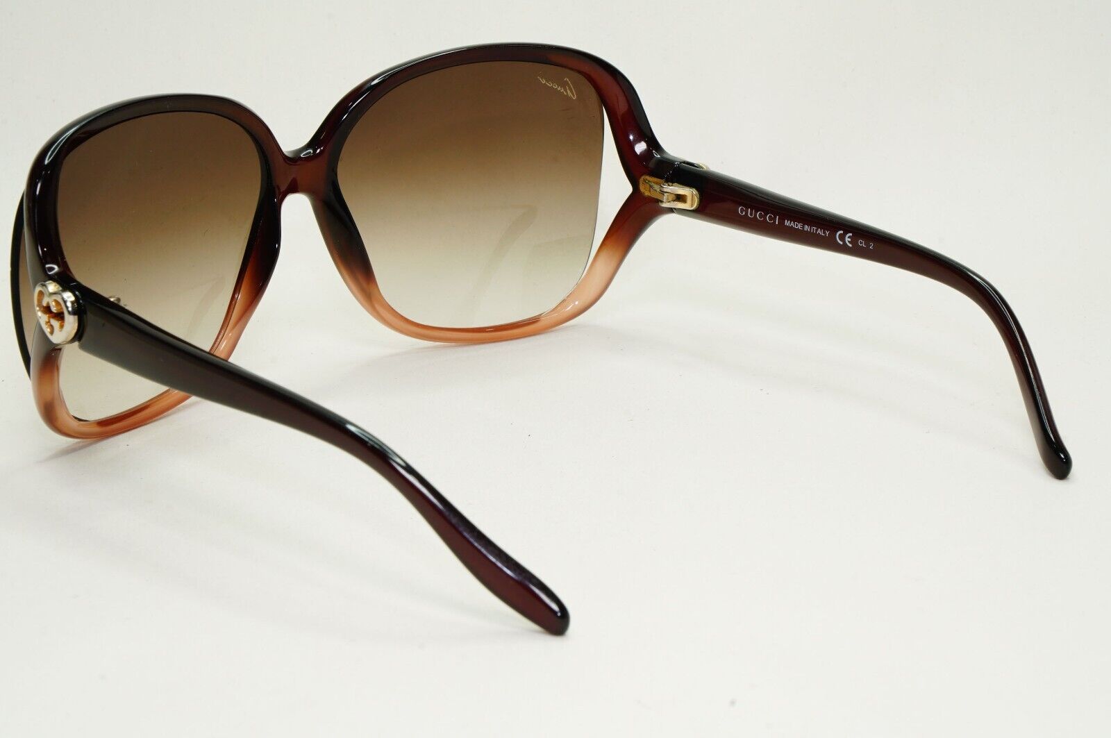 Gucci Sunglasses 2011 Vintage Gold Heart Brown Square GG 3500/S WNQ02 041124