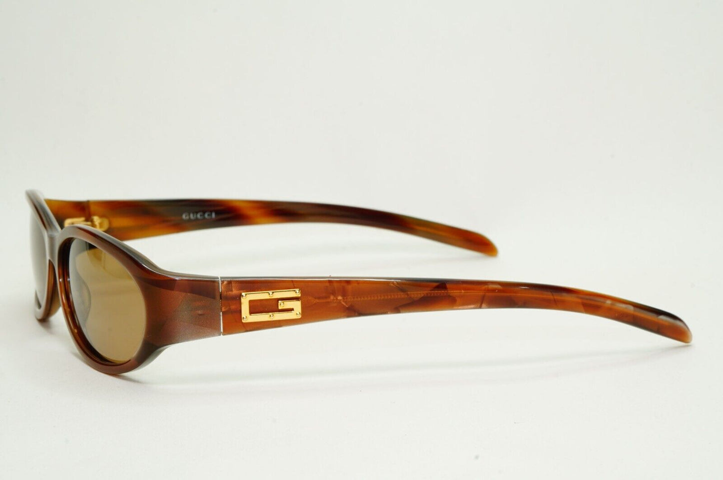 Gucci Sunglasses 1997 Vintage Brown Gold Small Rectangle GG 2522/S 5T7 230924
