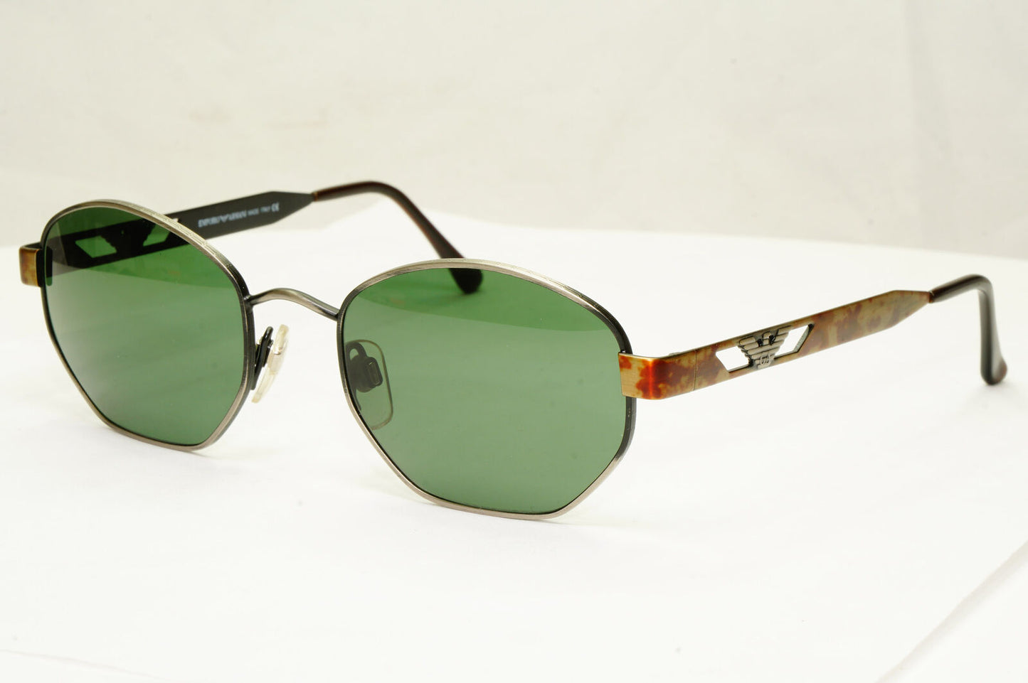 Emporio Armani 1997 Vintage Sunglasses Mens Womens Green Brown Eagle 035-S 872