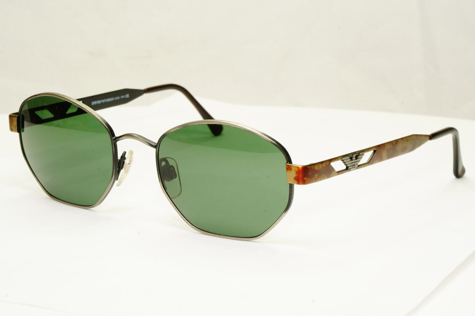 Emporio Armani 1997 Vintage Sunglasses Mens Womens Green Brown Eagle 035-S 872