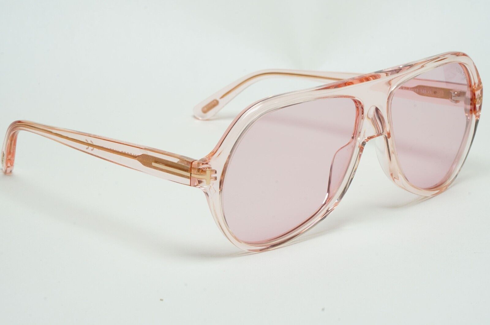 Tom Ford Sunglasses Thomas Transparent Pale Pink Square FT0732 TF 732 72Y