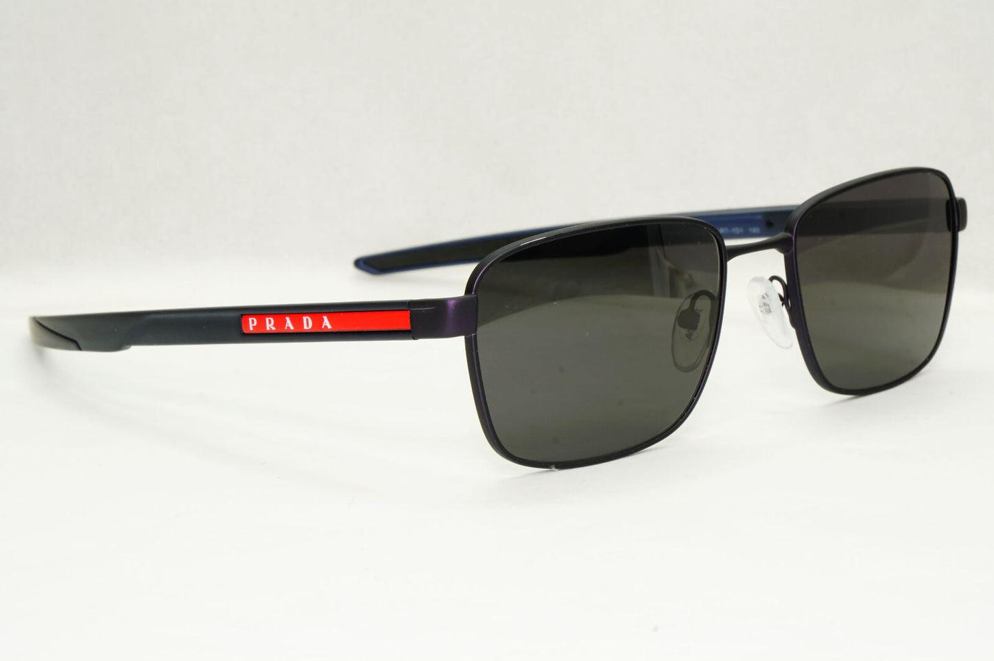 Prada Sunglasses Blue Navy Dark Square Red Stripe PS54OV VPS 54O UR7-1O1 55mm