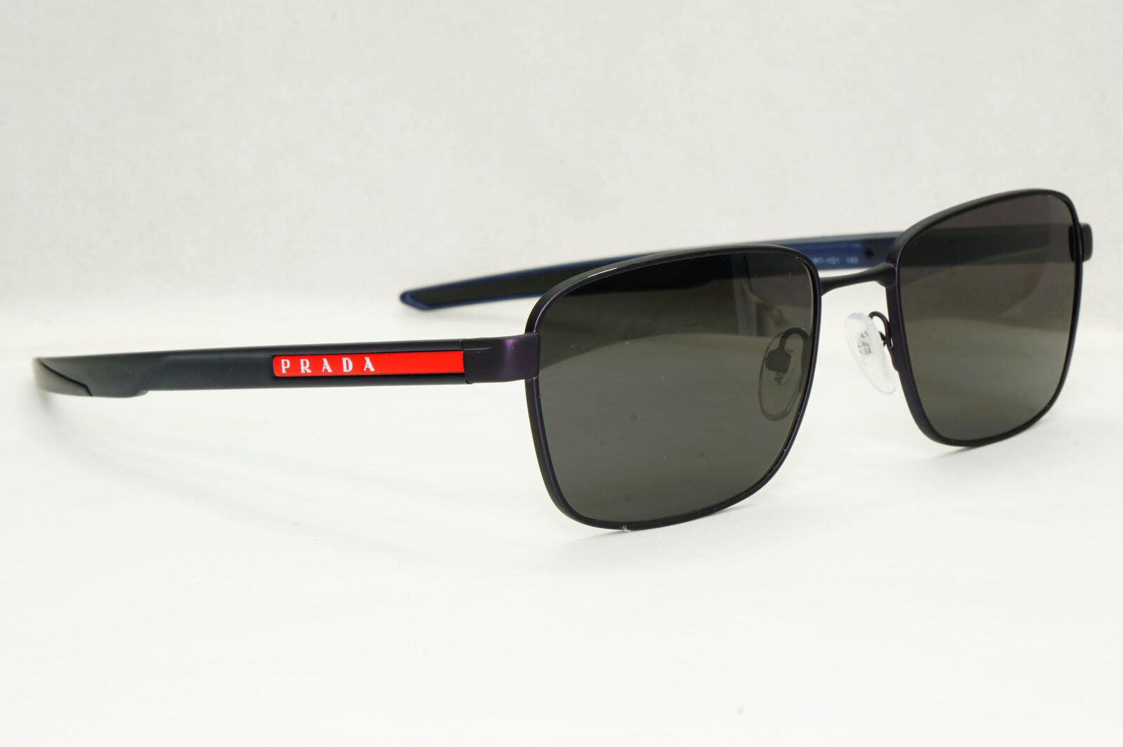 Prada Sunglasses Blue Navy Dark Square Red Stripe PS54OV VPS 54O UR7-1O1 55mm