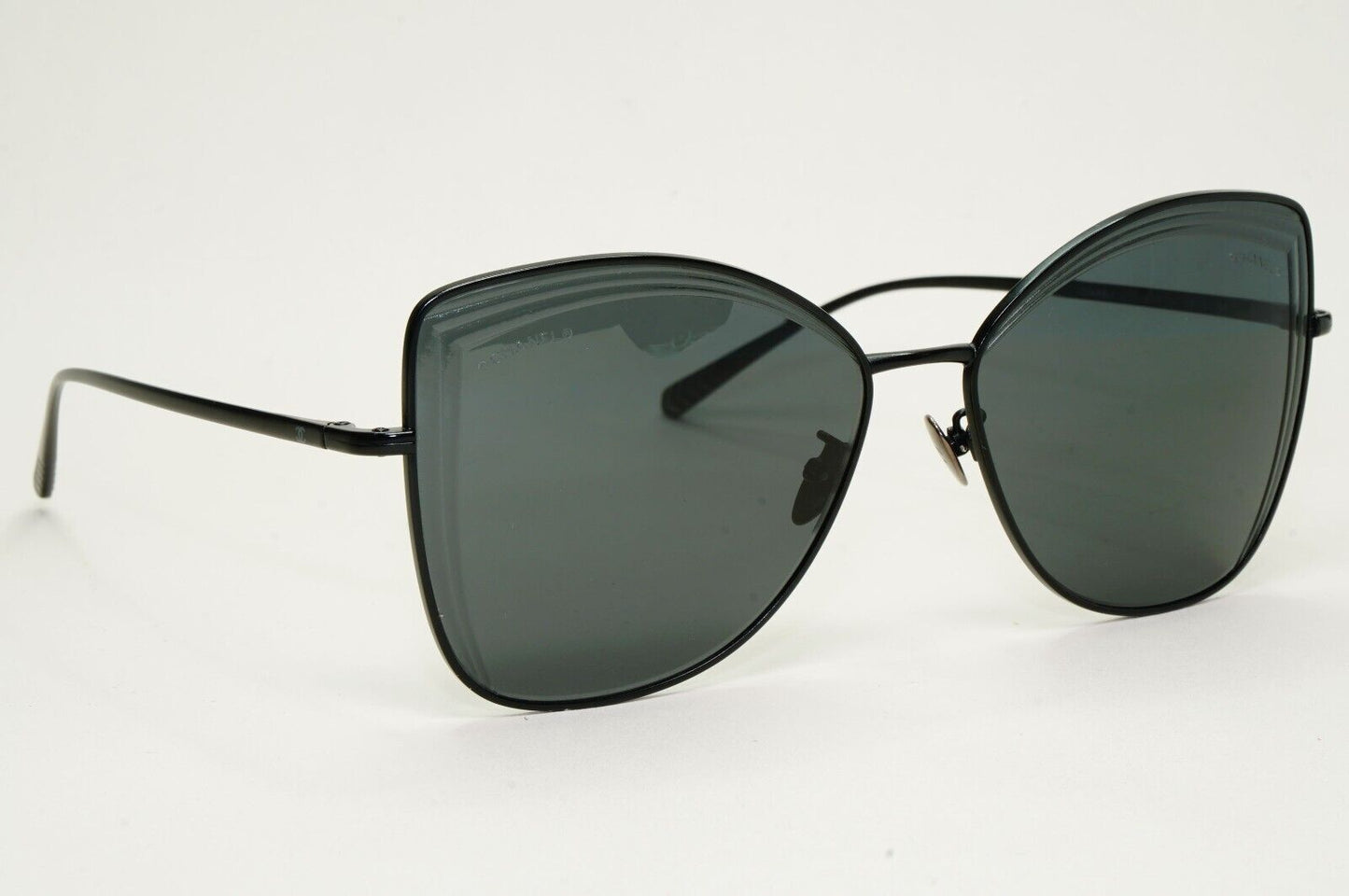 Chanel Sunglasses Black Square Metal Butterfly Large 4253 c.101/S4 59mm