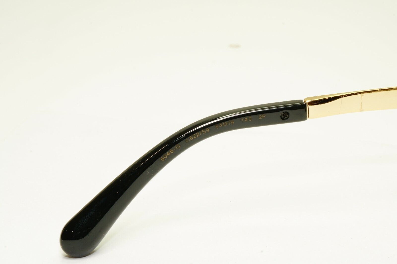 Chanel Stingray Leather Sunglasses Polarized Black Gold Brown 6046-Q 622/S9