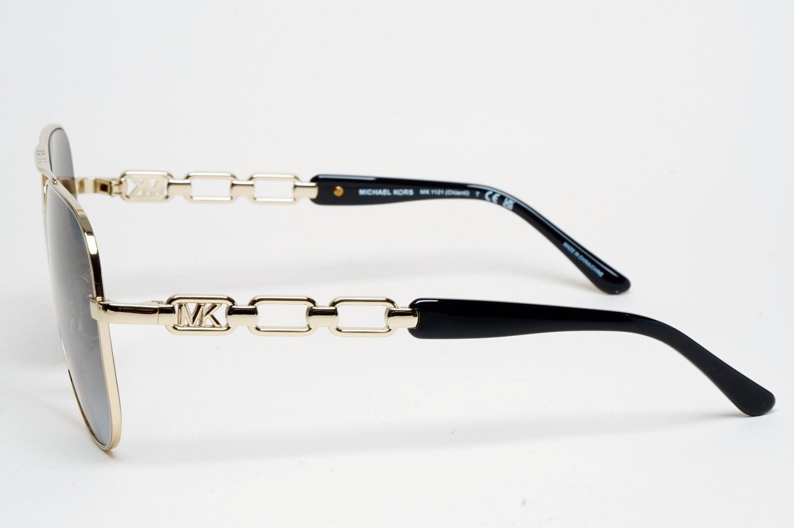 Michael Kors Sunglasses Gold Pilot Grey Gradient Metal MK 1121 Chianti 1014/8G