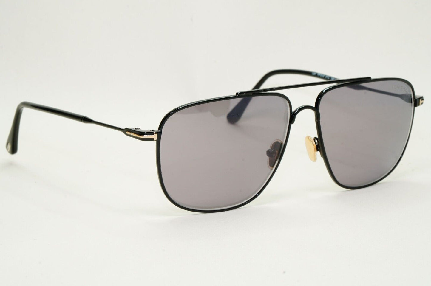 Tom Ford Sunglasses Len Black Grey Mirror Pilot Navigator FT0815 TF 815 01C 58mm