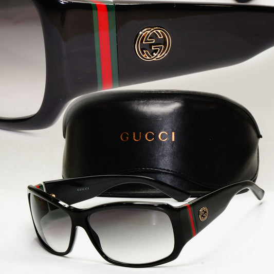 Gucci Sunglasses 1999 Vintage Black Gradient Red Green GG 2592/S BMSLF 131223