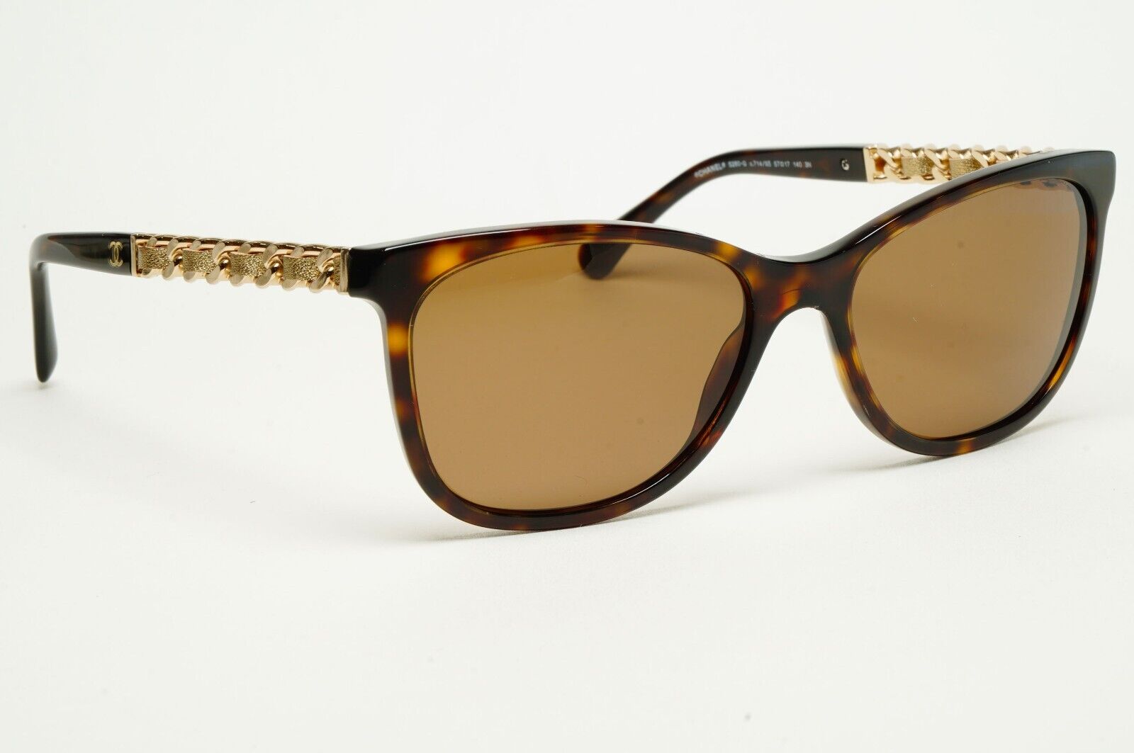 Chanel Sunglasses Leather Chain Gold Brown Tortoise 5260-Q c.714/S5 261124