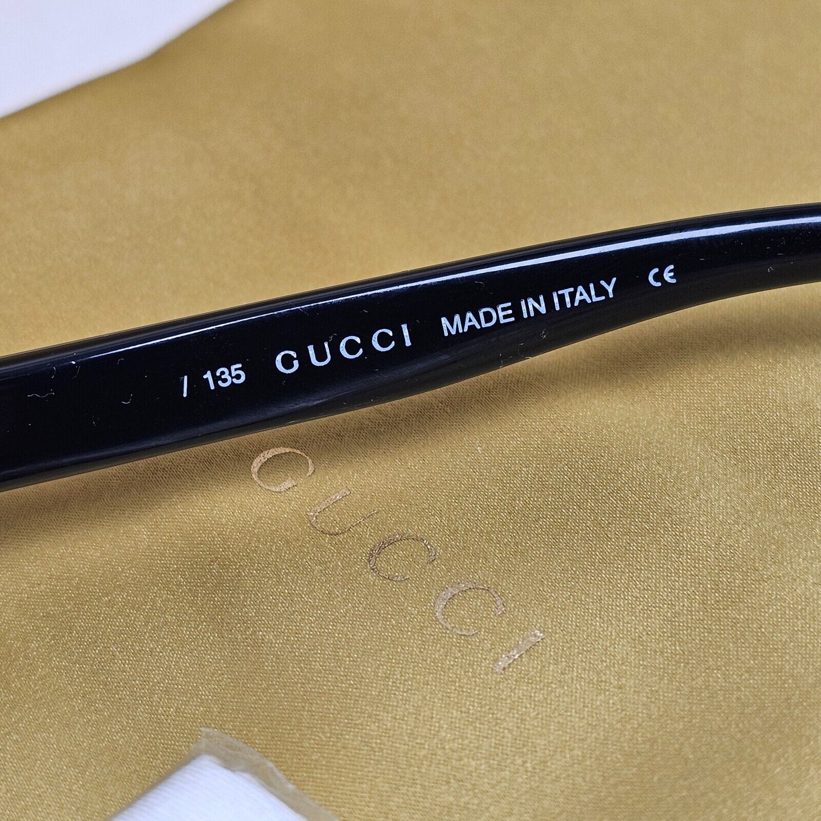 Gucci Sunglasses 1998 Vintage Green Black Rectangle Small GG 2443/S 4YB 050225