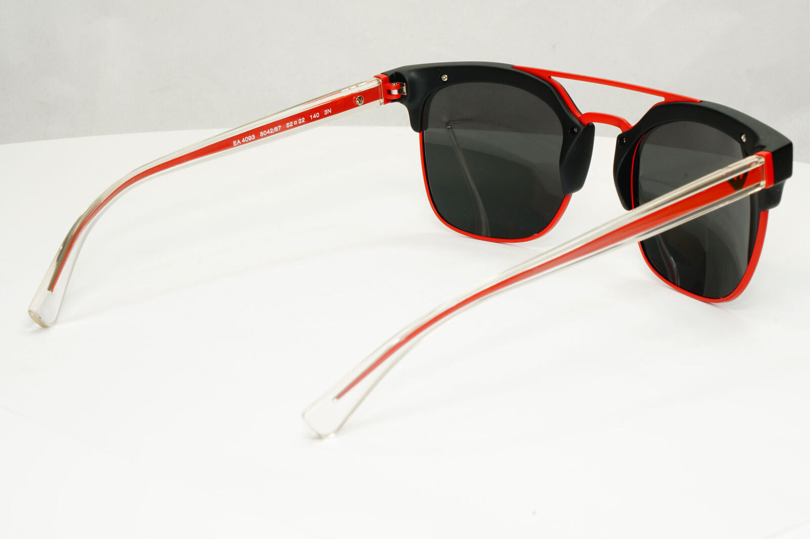 Emporio Armani Sunglasses Red Black Square Mens EA 4093 5042/87 141122