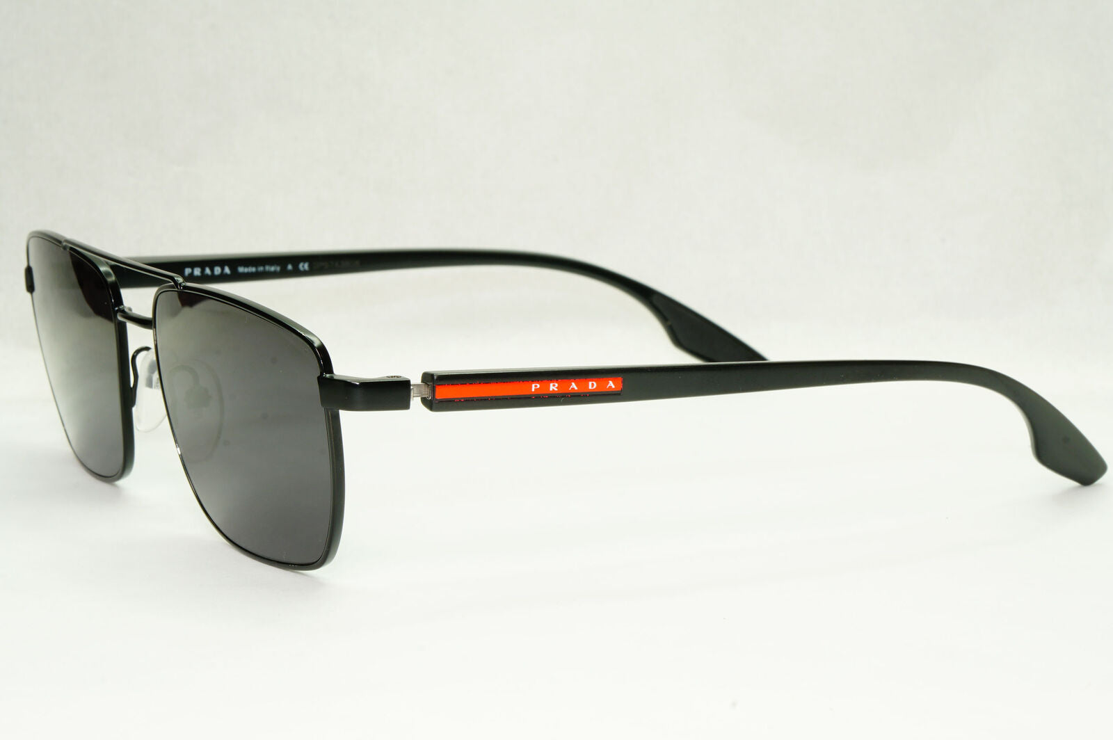 Prada Sunglasses Black Square Pilot Metal Mens PR53MV VPS 53M 1BO-1O1 55mm