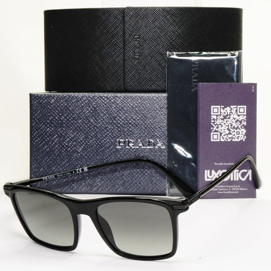 Prada Sunglasses Glass Lens Black Grey Gradient Square PR19XS SPR 19X 07F-09G