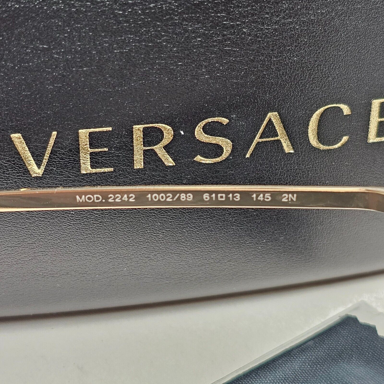 Versace Sunglasses Gold Brown Grey Navigator Pilot MOD VE 2242 1002/89 61mm
