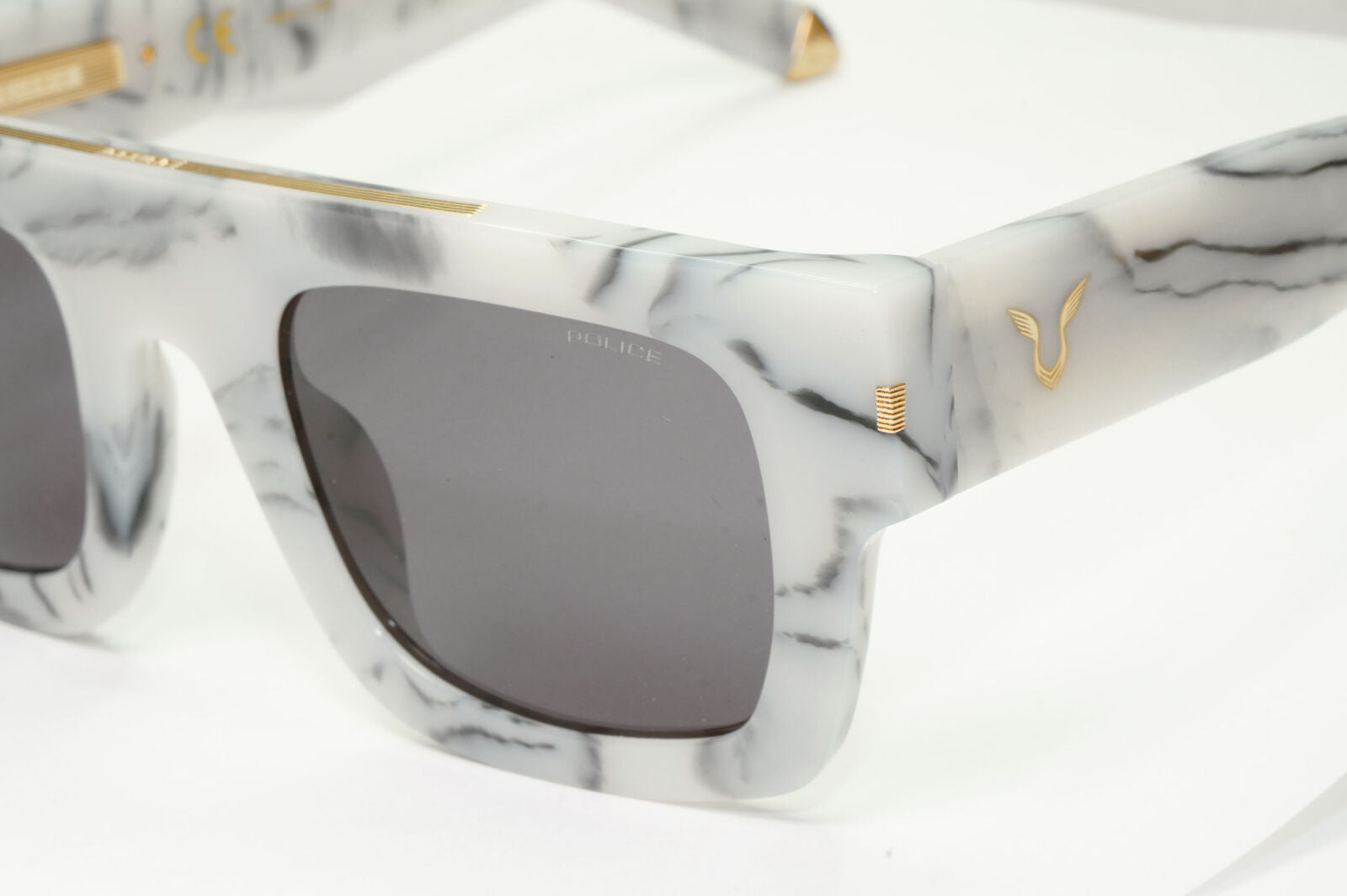 Police Lewis Hamilton F1 Sunglasses Grey Marble Acetate Square SPL E13 COL 09YL