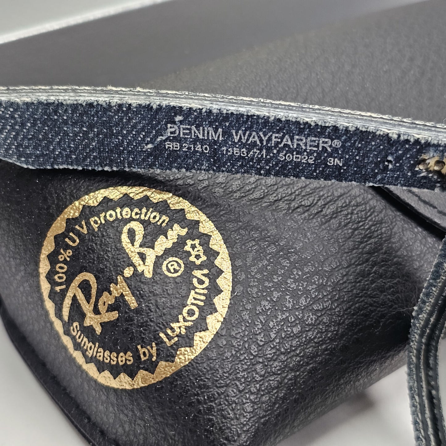 Ray-Ban Sunglasses Wayfarer Denim Blue Jeans Grey Gradient RB 2140 1163/71 50mm