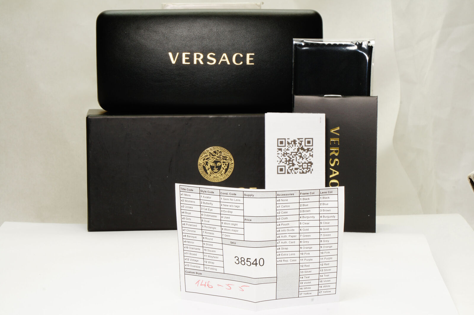 Versace Sunglasses Transparent Grey Gold Square Medusa Biggie MOD 4436-U 5305/80