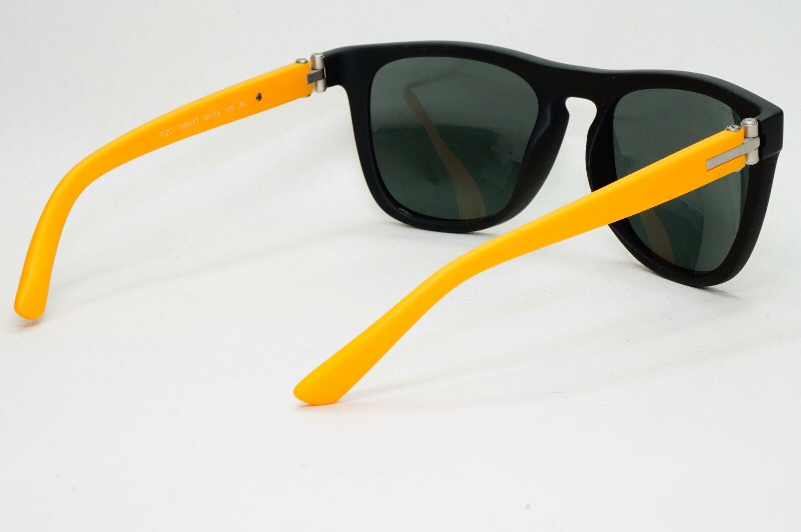 Bvlgari Sunglasses Rubber Black Yellow Grey Square BV 7020 1008/87 56mm 081024