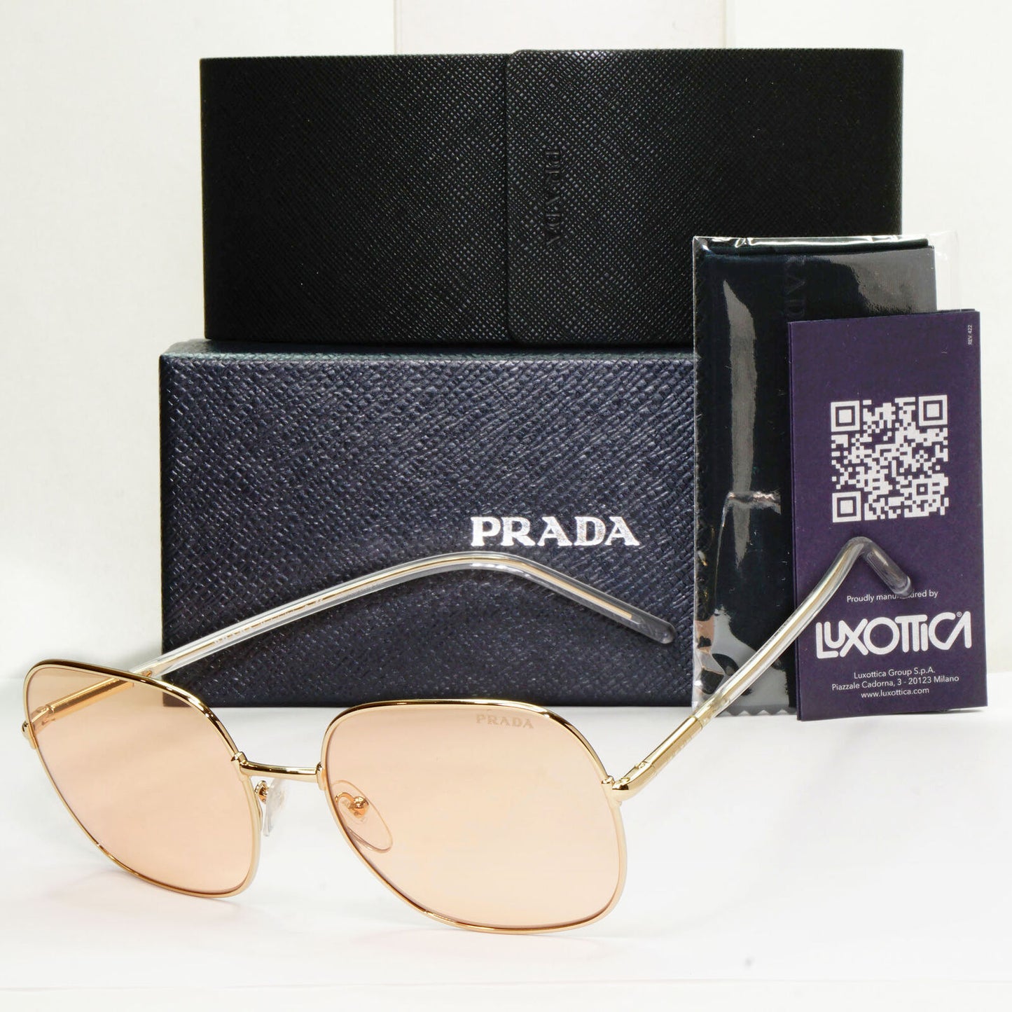 Prada Sunglasses Photochromic Gold Yellow Orange Metal PR67XS SPR 67X ZVN-09D