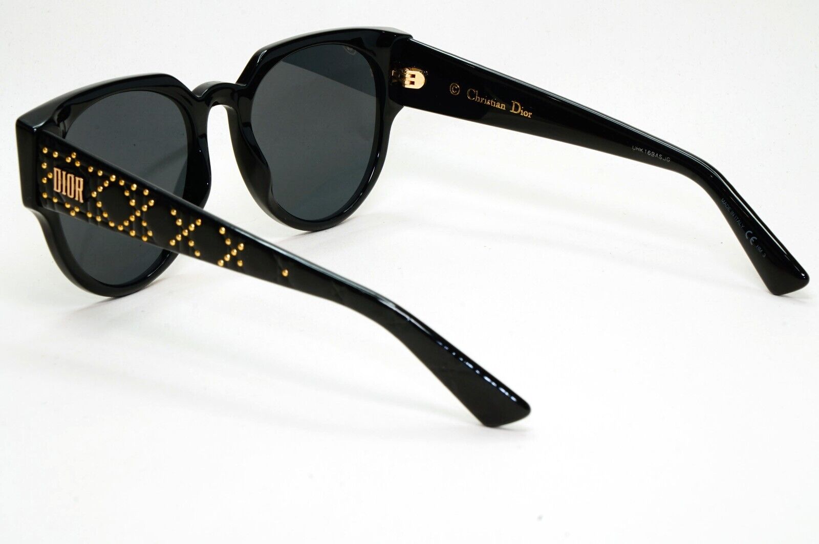 Dior Sunglasses 2019 Black Gold Lady Dior Studs 3 Square 807IR 311024