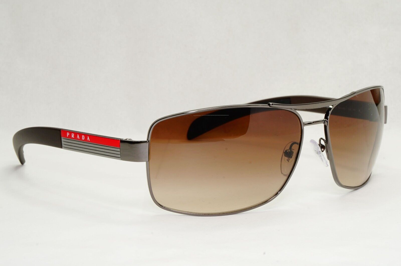 Prada Sunglasses Brown Gradient Wrap Navigator Square PS54IS SPS 54I 5AV-6S1 [a]