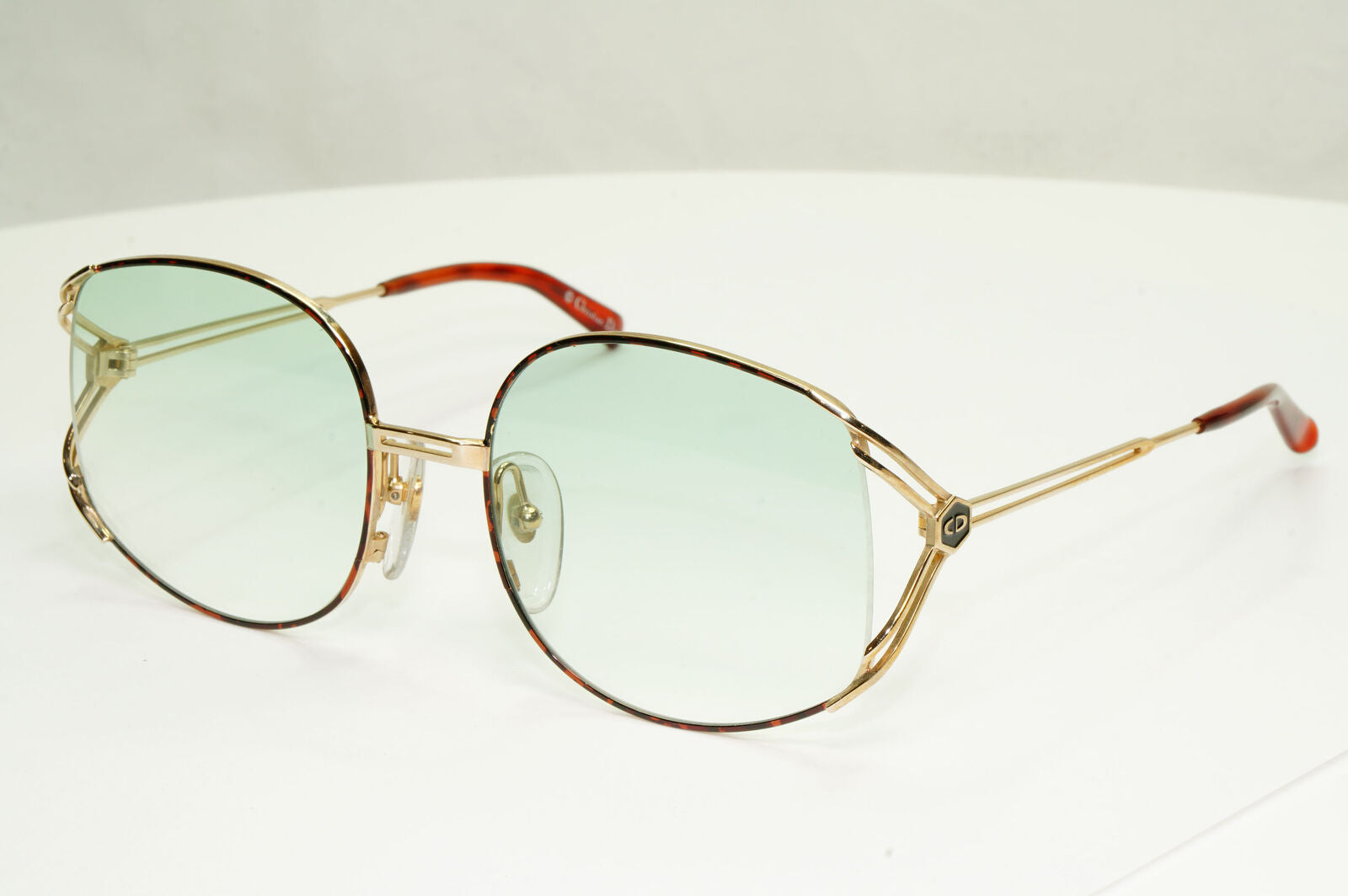 Dior Austria 1990s Sunglasses Vintage Gold Green Gradient Womens 2590 41 020822